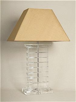 ALEXANDERS 41CM PERTH CRYSTAL OBLONG LAMP